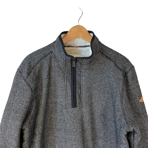 ORVIS Classic Collection Mens Quarter Zip Sweater Sherpa Lined Black L Outdoor - Picture 4 of 10